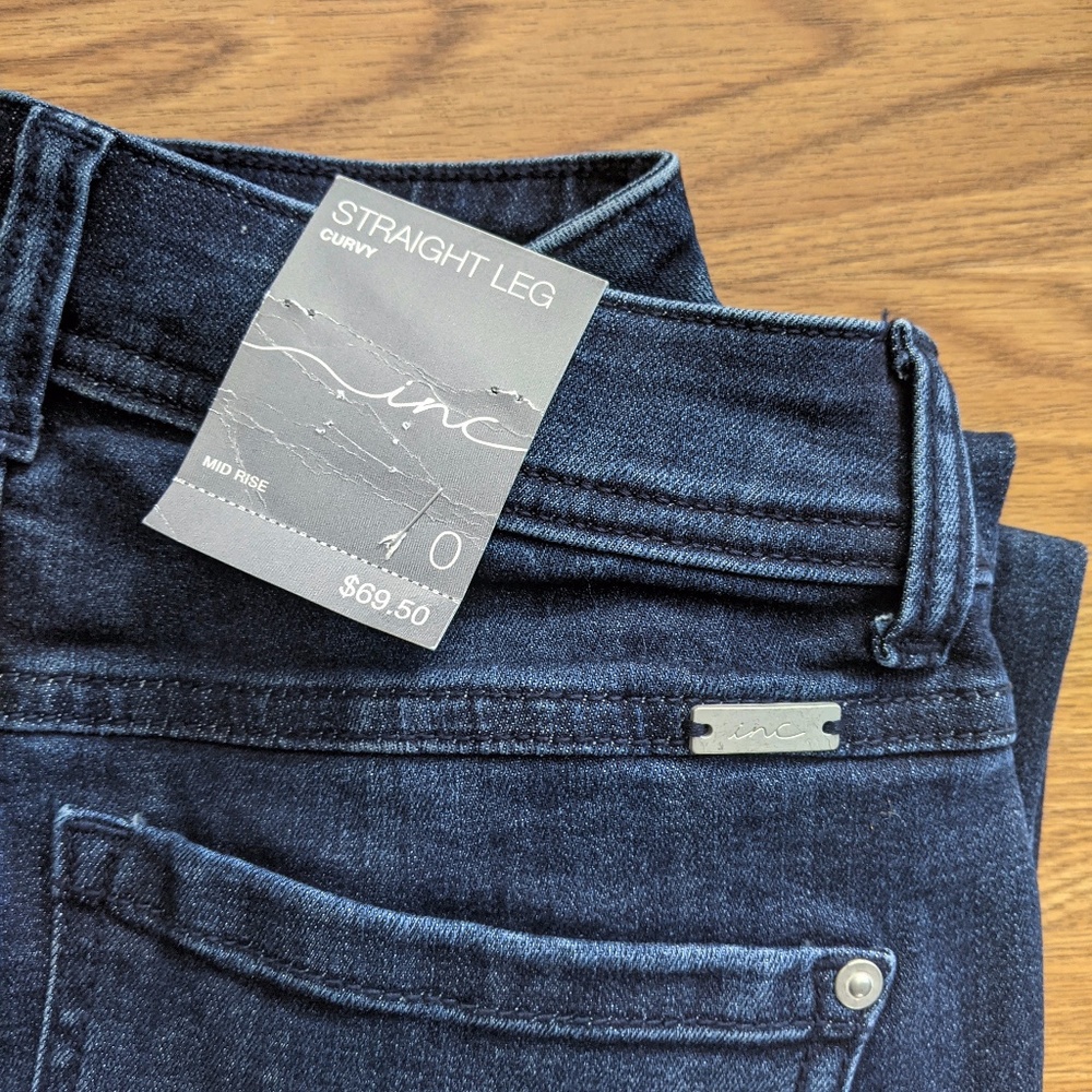 🆕INC Denim Straight Leg Curvy Fit Medium Wash Jean